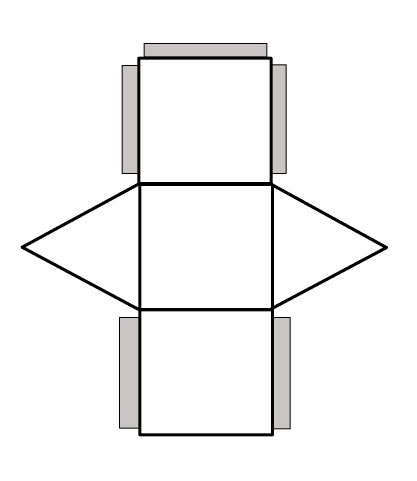 3d Shapes Pyramid. net, Prism, triangular prism
